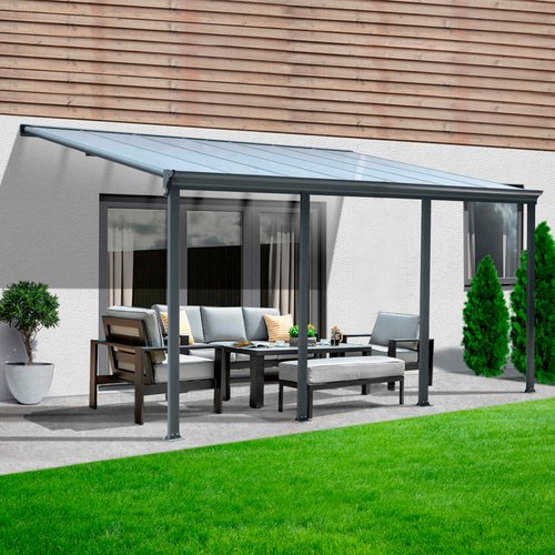 Thumbnail - HOME DELUXE Terrassenüberdachung »SOLIS«, 618x303x206/250 cm, Grau