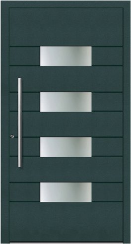 KNOCK Aluminium-Haustür »Marte«, moosgrün - gruen