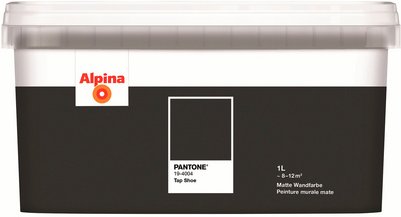 ALPINA Wandfarbe »PANTONE«, Tap Shoe, matt, 1 l - schwarz