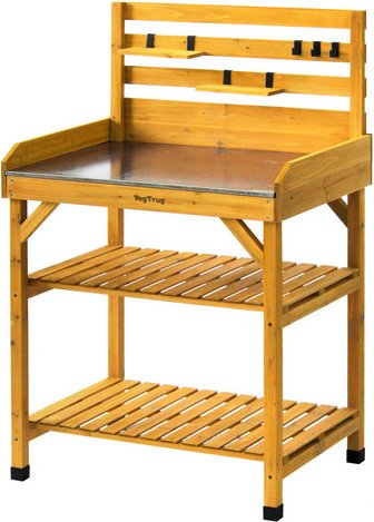 VegTrug Pflanztisch, Natur, TxBxH: 49 x 71 x 157cm - beige