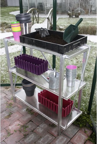 KGT Regalsystem »alle KGT-Gewächshäuser«, BxHxt: 110 x 100 x 35 cm, Aluminium - weiss