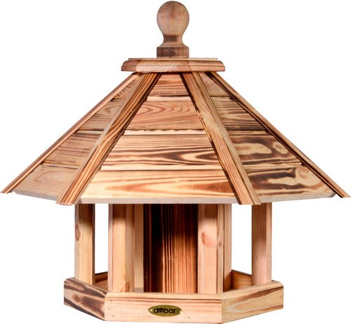 DOBAR Vogelhaus »Brillo«, zum Aufstellen, geflammt - braun