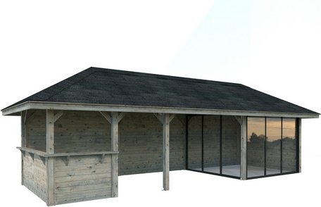 PALMAKO Pavillon »Bianca Set 215 Slide«, BxHxT: 876 x 319 x 300 cm, Grau