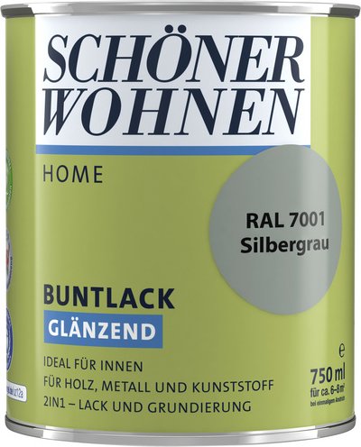 Thumbnail - SCHÖNER WOHNEN FARBE Buntlack, silbergrau , glänzend