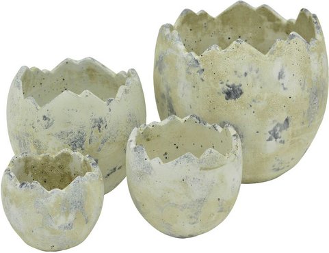 Flowerbox Dekofigur - weiss | grau