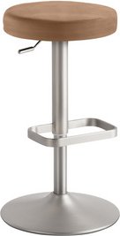 Mayer Sitzmöbel Barhocker »1200«, Breite: 44 cm, höhenverstellbar, Mikrofaser, braun