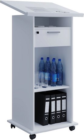 VCM Stehpult »Meeta«, BxHxL: 50 x 108,3 x 60 cm - weiss