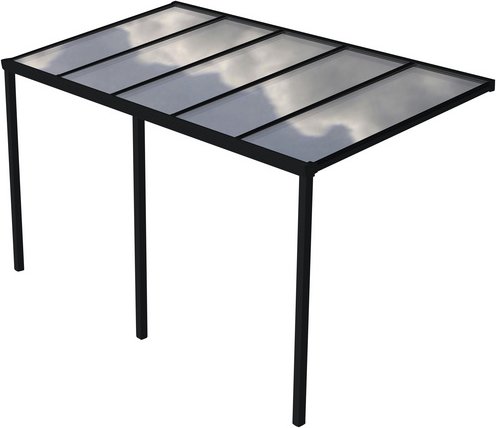 GARDENDREAMS Terrassenüberdachung »Easy Edition«, Breite: 500 cm, Dach: Polycarbonat (PC), anthrazit - grau