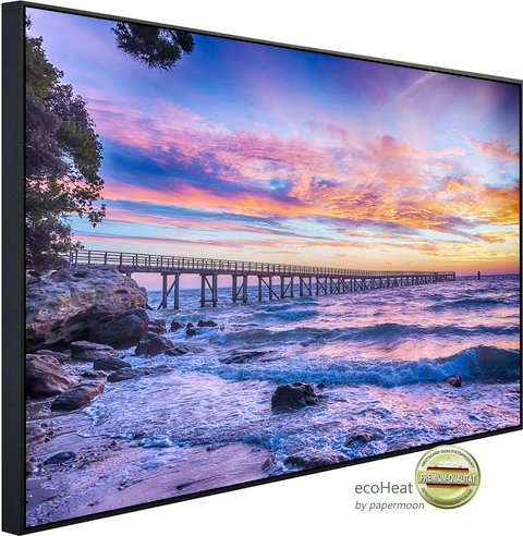 papermoon Infrarotheizung »EcoHeat - Steg im Wasser«, Matt-Effekt - bunt