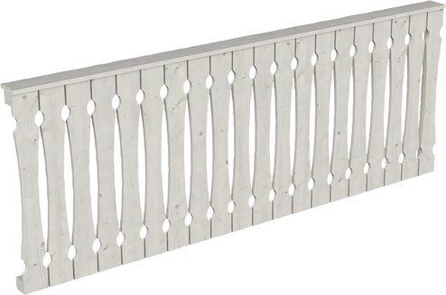 SKANHOLZ Seitenwand, B x H: 255 x 96 cm, Holz, Farbe: weiß