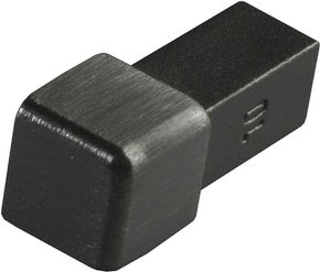 Fuchs Design Fliesenschiene, BxL: 11 x 19 cm, Edelstahl - grau