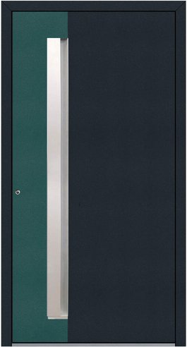 KNOCK Aluminium-Haustür »Marte«, anthrazit / moosgrün - gruen