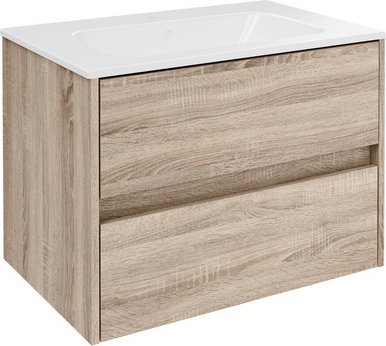 FACKELMANN Waschplatz-Set »Compact Line«, BxHxT: 710 x 515 x 465 mm, Sonoma-Eiche - braun