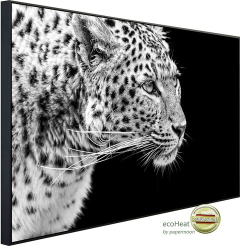 Thumbnail - papermoon Infrarotheizung »EcoHeat - Leopard Schwarz + Weiss«, Matt-Effekt - bunt