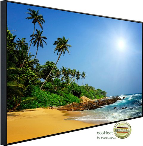 Thumbnail - papermoon Infrarotheizung »EcoHeat - Sri Lanka tropischer Strand«, Matt-Effekt - bunt