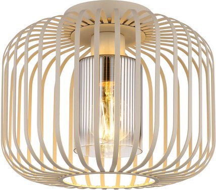 GLOBO LIGHTING Deckenleuchte »ALFRED«, D: 28 cm, H: 2 cm, E27, 40W, ohne Leuchtmittel - beige