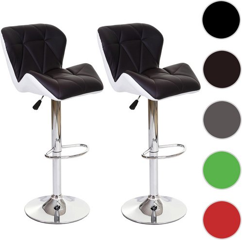 MVG Barhocker »MVG-A92«, 2er-Set, 360° drehbar - braun