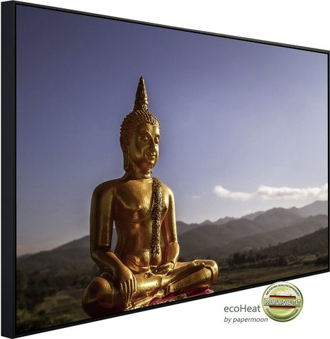 papermoon Infrarotheizung »EcoHeat - Goldene Buddha«, Matt-Effekt - bunt