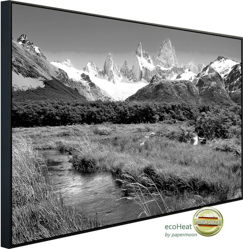 Thumbnail - papermoon Infrarotheizung »EcoHeat - Gebirge, Berge, Schnee, Frühling«, Matt-Effekt - bunt