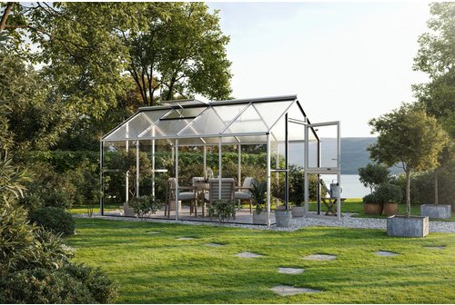 KGT Gewächshaus »Novum«, 11,14 m², silberfarben