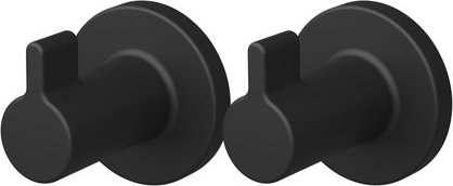 LENZ Handtuchhalter & Haken »NERO«, Schwarz-matt, Montageart: Bohren