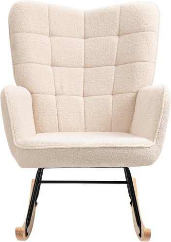 Thumbnail - HOMCOM Schaukelstuhl, LxBxH: 71 x 92 x 101 cm - beige