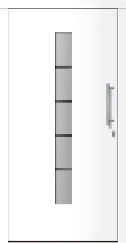 RORO Haustür »R351 Luxus«, Aluminium/Kunststoff, weiß - weiss