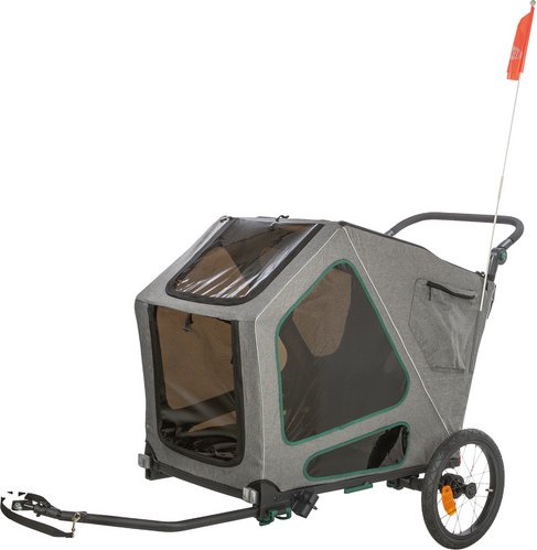 Hundeanhänger, L, 80x103x98/147 cm, grau/salbei - grau | gruen