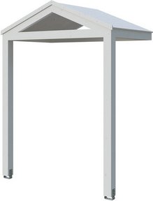 SKANHOLZ Vordach »Sellin«, satteldach, leimholz|fichte, weiß - weiss