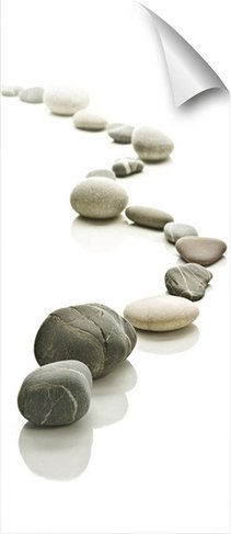 mySPOTTI Duschrückwand-Panel, fresh, Stein, 210x100 cm - weiss