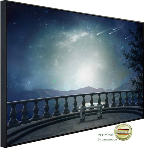 papermoon Infrarotheizung »EcoHeat - Fantastischer Balkon«, Matt-Effekt - bunt