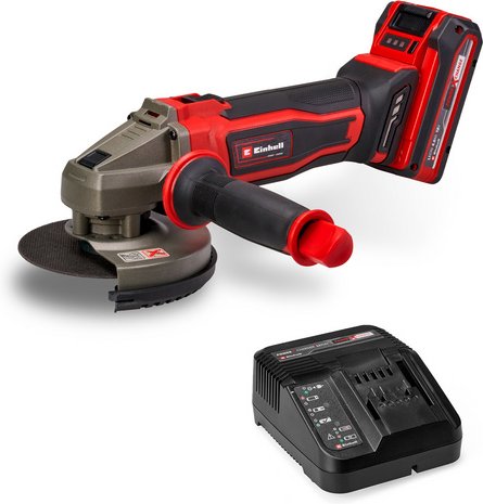EINHELL Akku-Winkelschleifer »TE-AG«, 18 V, 4 AH - schwarz | rot | grau