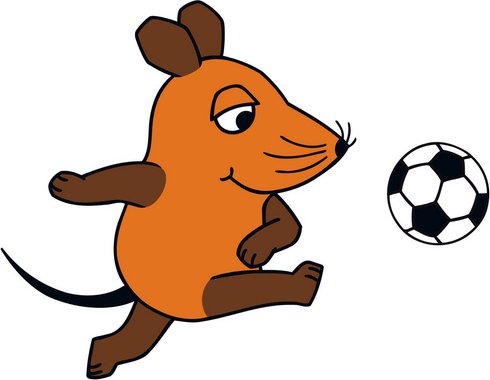Die Maus Wandtattoo »Die Maus spielt Fußball«, selbstklebend