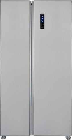 Exquisit Vollraumkühlschrank »SBS46-040E«, BxHxL: 900 cm x 1770 cm x 590 cm, 442 l, edelstahlfarben - silberfarben