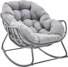CASAYA Schaukelstuhl »Elaris«, inkl. Kissen, Aluminium, anthrazit - grau