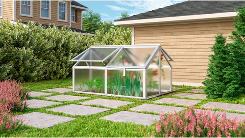 VITAVIA Frühbeet »Zola«, BxLxH: 89 x 124,3 x 71,3 cm, Zincalume® Alu eloxiert HKP - silberfarben