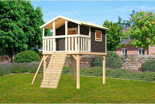 Thumbnail - KARIBU Kinderspielgerät, BxHxT: 198 x 309 x 244 cm, terragrau