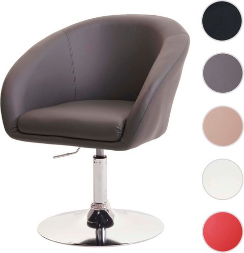 MVG Esszimmerstuhl »MVG-F19«, Höhenverstellbare Sitzfläche - grau