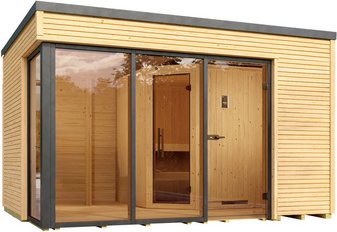 WEKA Saunahaus »Cubilis«, 388x249x314 cm, (BxHxT) - braun