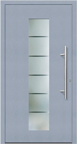 KNOCK Flügelüberdeckende Kunstoff-Haustür »Terra«, grau