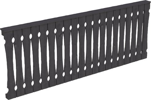 SKANHOLZ Seitenwand, B x H: 78,5 x 96 cm, Holz, Farbe: schiefergrau