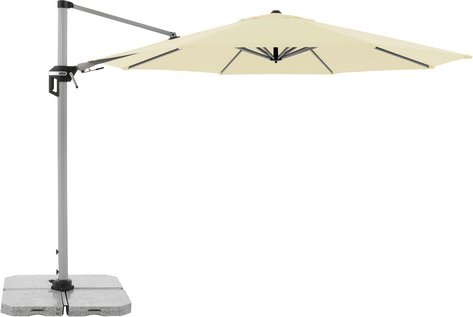 DOPPLER Sonnenschirm »Active«, ØxH: 366 x 260cm, Sonnenschutzfaktor: 50+ - beige