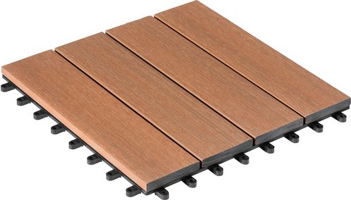 Mr. GARDENER WPC-Fliese, BxL: 30 x 30 cm, graubraun