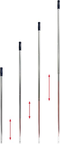 Yachticon Bürsten-Stiel, Silber, Aluminium - silberfarben