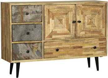 GARDEN PLEASURE Sideboard »YAMUNA«, braun, Mangoholz - grau