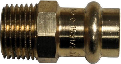 CORNAT Press-Übergangsnippel, Rotguss