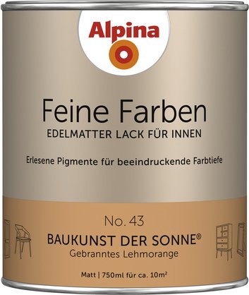 ALPINA Buntlack »Feine Farben«, 0,75 l, lehmorange - gelb