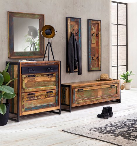 SIT Dielen-Set »BALI«, altholz/altmetall, bunt/antikschwarz