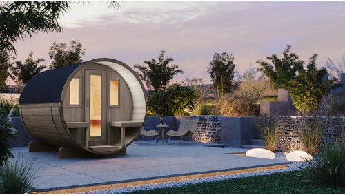 WOLFF FINNHAUS Fasssauna »Basic«, BxHxT: 205 x 210 x 280 cm, Fichtenholz - braun