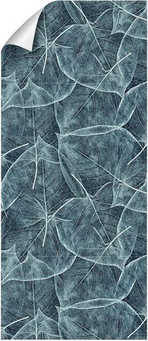 mySPOTTI Vliestapete »Etsu«, Blattmuster, blau/weiß, matt